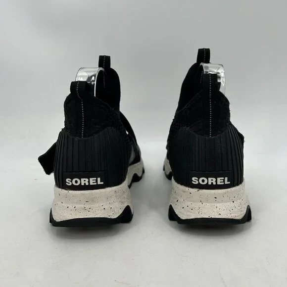 SOREL Women's Kinetic Sneak Laceless Sneakers Black White Sea Salt Size 7.5 - Picture 6 of 8